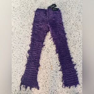 Edgy Purple Bootcut Jeans